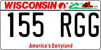 WI license plate 155RGG