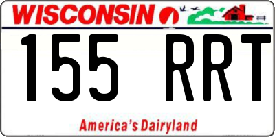 WI license plate 155RRT