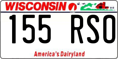 WI license plate 155RSO