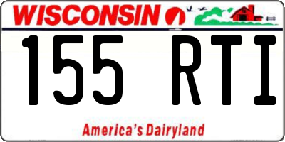 WI license plate 155RTI