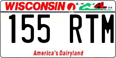 WI license plate 155RTM