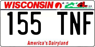 WI license plate 155TNF
