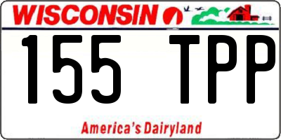 WI license plate 155TPP