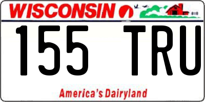 WI license plate 155TRU
