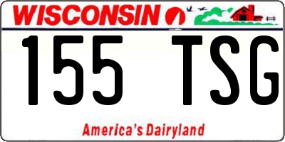 WI license plate 155TSG