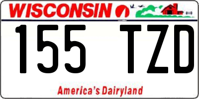 WI license plate 155TZD