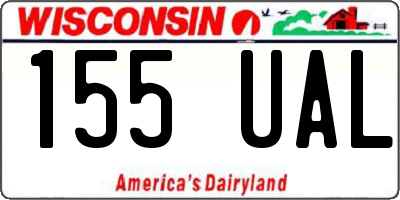 WI license plate 155UAL