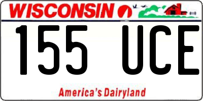 WI license plate 155UCE
