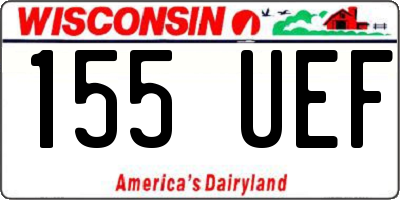 WI license plate 155UEF