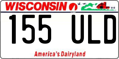 WI license plate 155ULD