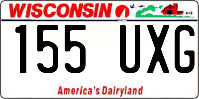 WI license plate 155UXG