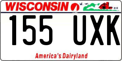 WI license plate 155UXK
