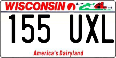 WI license plate 155UXL