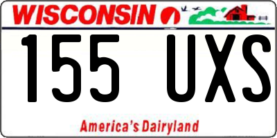 WI license plate 155UXS