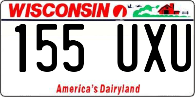 WI license plate 155UXU