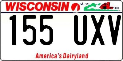WI license plate 155UXV
