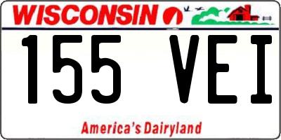 WI license plate 155VEI