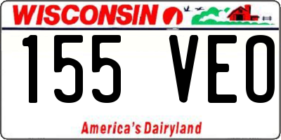WI license plate 155VEO