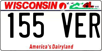 WI license plate 155VER