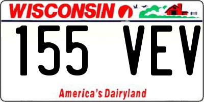 WI license plate 155VEV