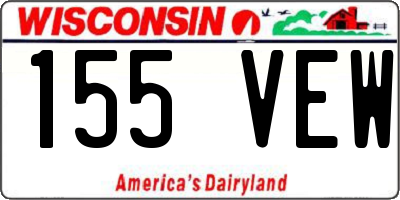 WI license plate 155VEW