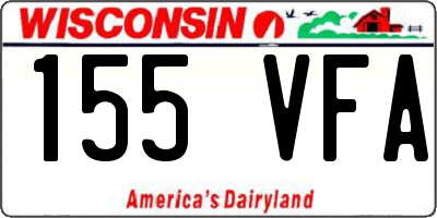 WI license plate 155VFA
