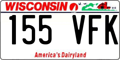 WI license plate 155VFK