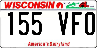 WI license plate 155VFO
