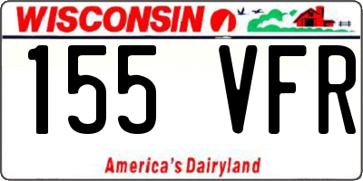 WI license plate 155VFR