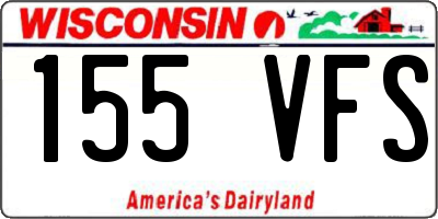 WI license plate 155VFS