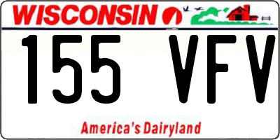 WI license plate 155VFV