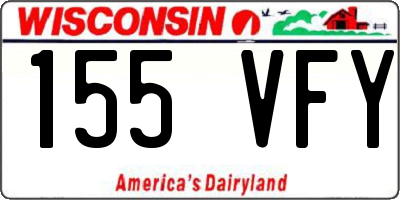 WI license plate 155VFY