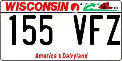WI license plate 155VFZ