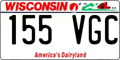 WI license plate 155VGC
