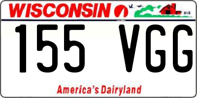 WI license plate 155VGG