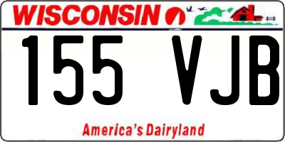 WI license plate 155VJB