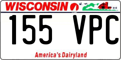 WI license plate 155VPC