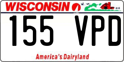 WI license plate 155VPD