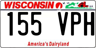 WI license plate 155VPH