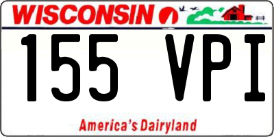 WI license plate 155VPI