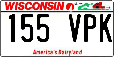 WI license plate 155VPK