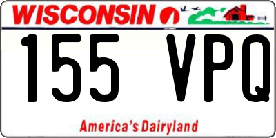 WI license plate 155VPQ