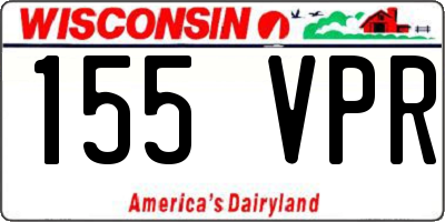 WI license plate 155VPR