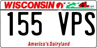 WI license plate 155VPS