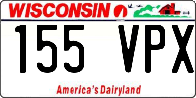 WI license plate 155VPX