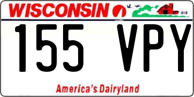 WI license plate 155VPY
