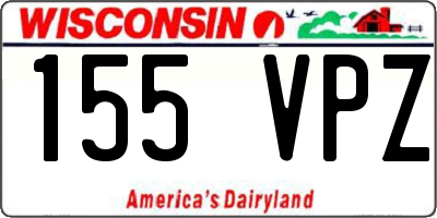 WI license plate 155VPZ