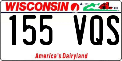 WI license plate 155VQS
