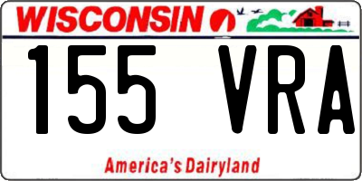 WI license plate 155VRA