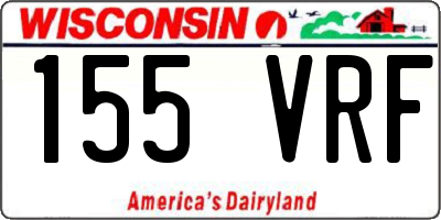 WI license plate 155VRF